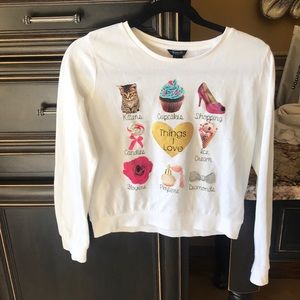 Forever 21 girls things I love sweatshirt large 12